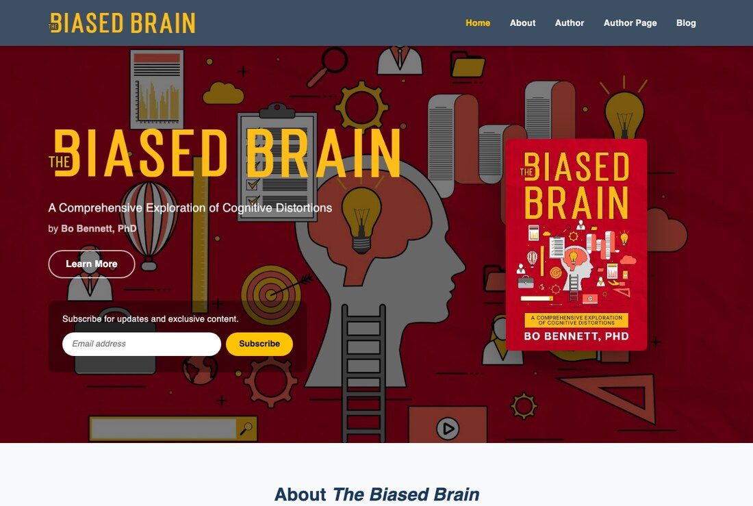 The Biased Brain — a real author website built on HostingAuthors