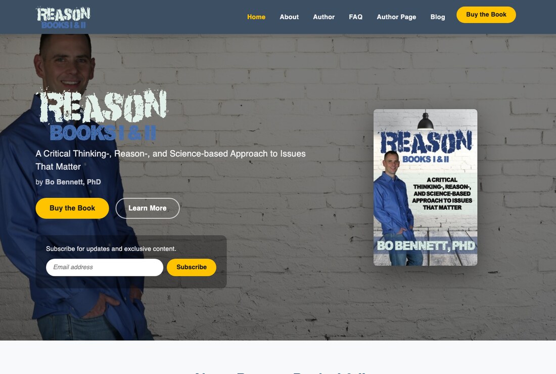 Reason: Books I & II — a real author website built on HostingAuthors