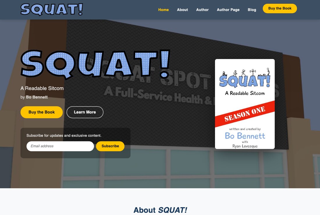 SQUAT! — a real author website built on HostingAuthors